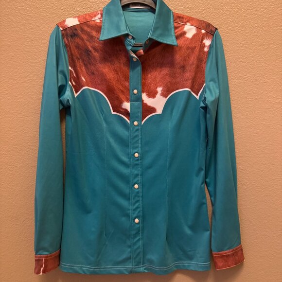 Performance Rodeo Shirt-Bright Pattern Yoke - Picture 3 of 5